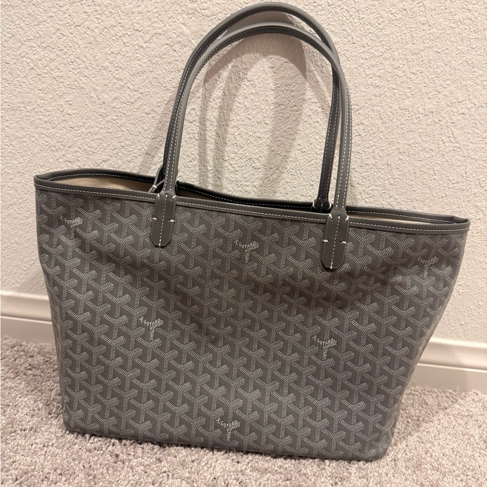 Goyard St Louis PM Gray Canvas Tote